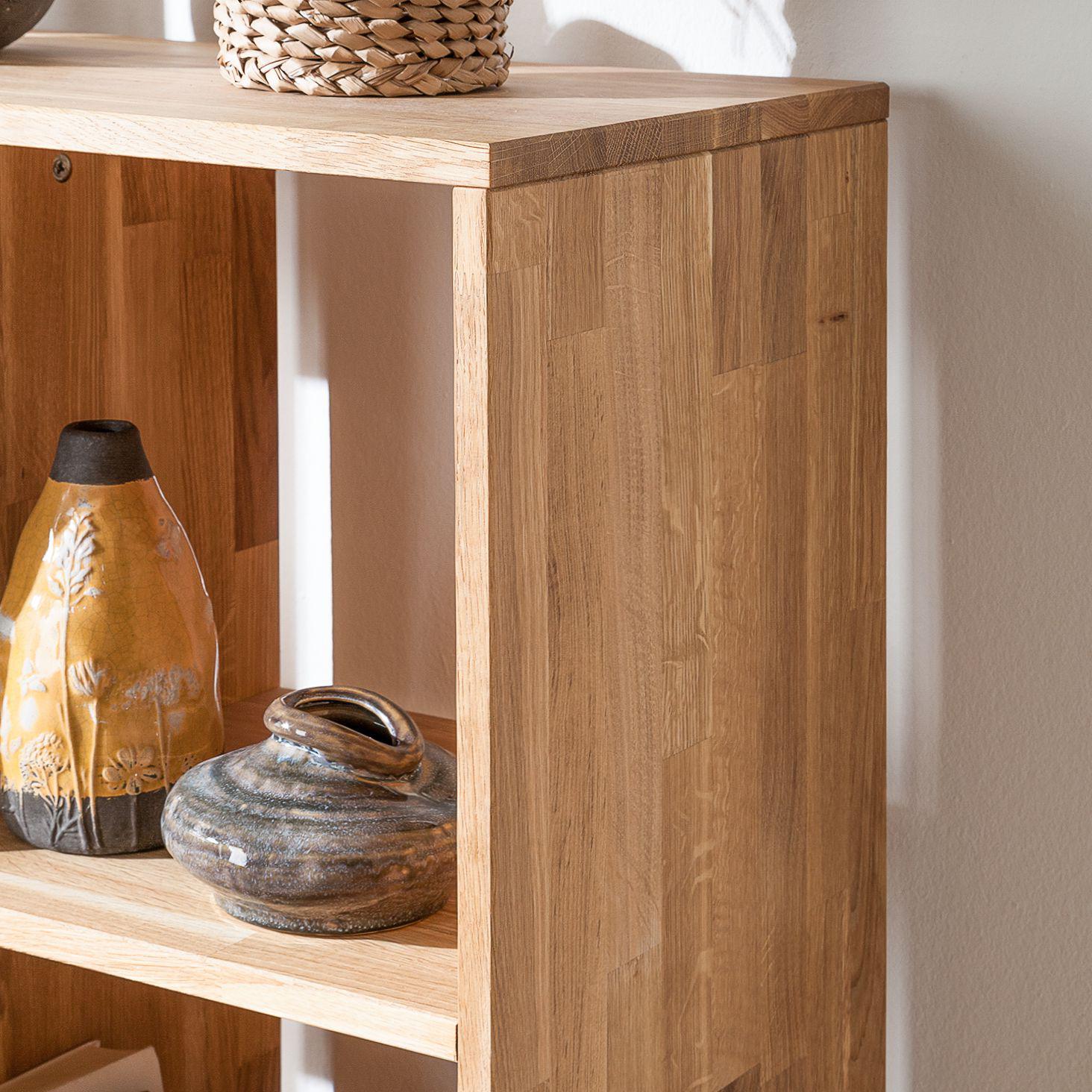 NordicStory Estanteria Libreria De Madera Maciza De Roble Nordico  Escandinavo